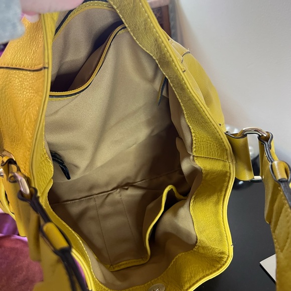 b. makowsky Vibrant Yellow Hobo Bag - Picture 12 of 14